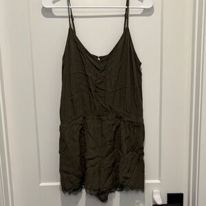 Express Olive Green Romper